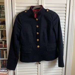Talbots Military style jacket - Navy with red piping